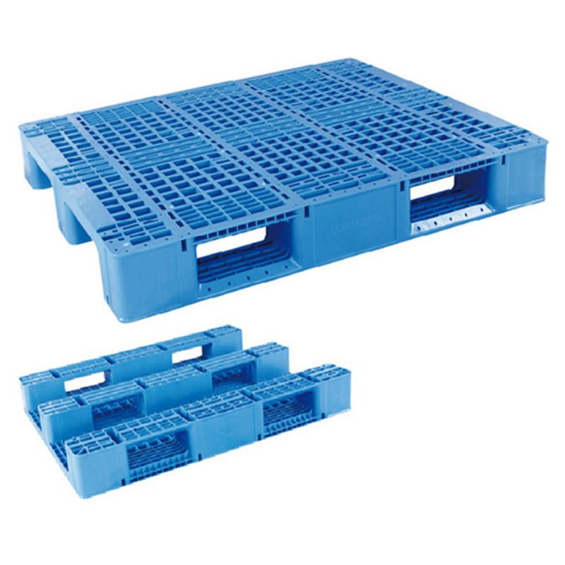厦门网格川字塑料托盘1100*1100*150四面进叉可加钢管塑胶卡板