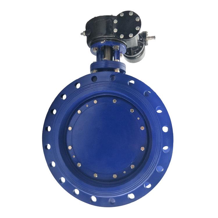 D342X/H-16Q大口径法兰蝶阀球墨铸铁双偏心蝶阀手动双向软密封