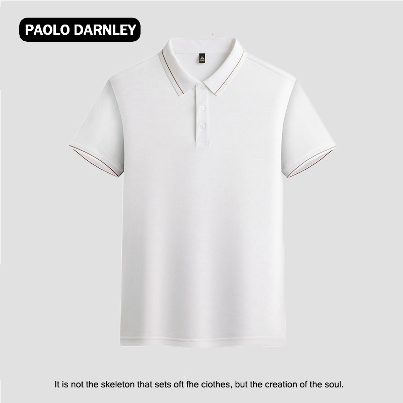 PAOLO DARNLEY/保罗达恩利polo衫男短袖高端夏季新款翻领t恤上衣
