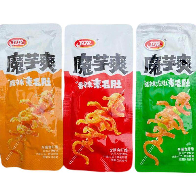 新货魔芋爽散装500g素毛肚辣条称重超市同款香辣麻辣泡椒膳食纤维