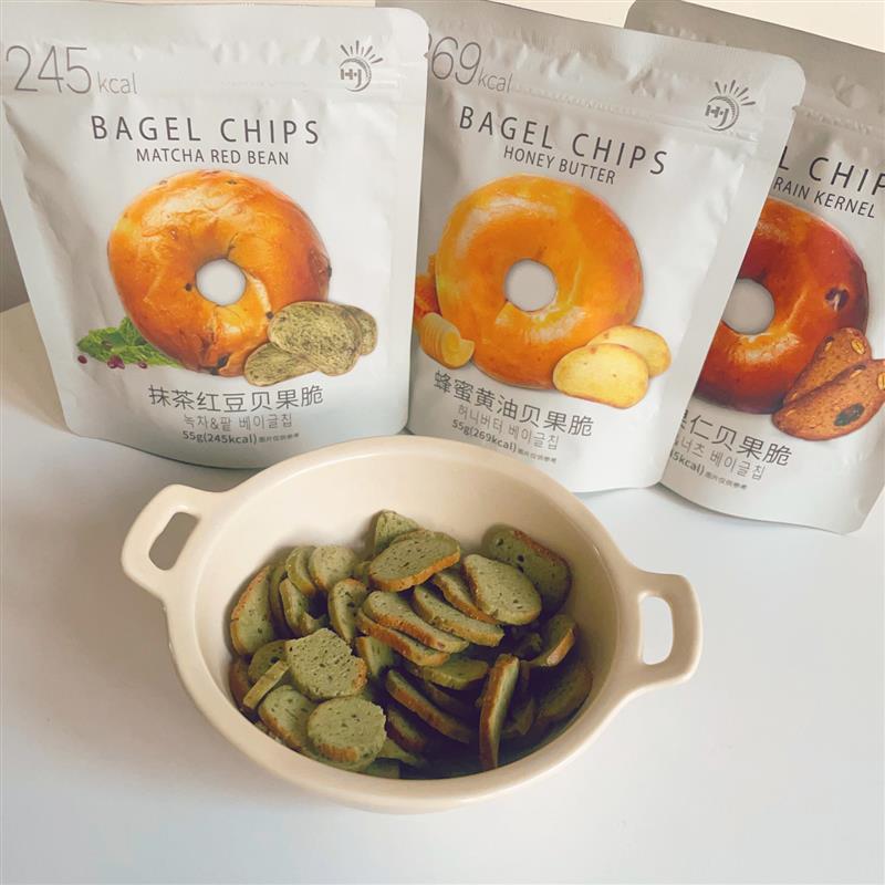 新货贝果脆片蜂蜜黄油杂粮