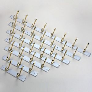 科鲁迪挂钩浴室五金挂件衣柜金色排钩毛巾钩衣帽钩2-3-4-5-6-7-8