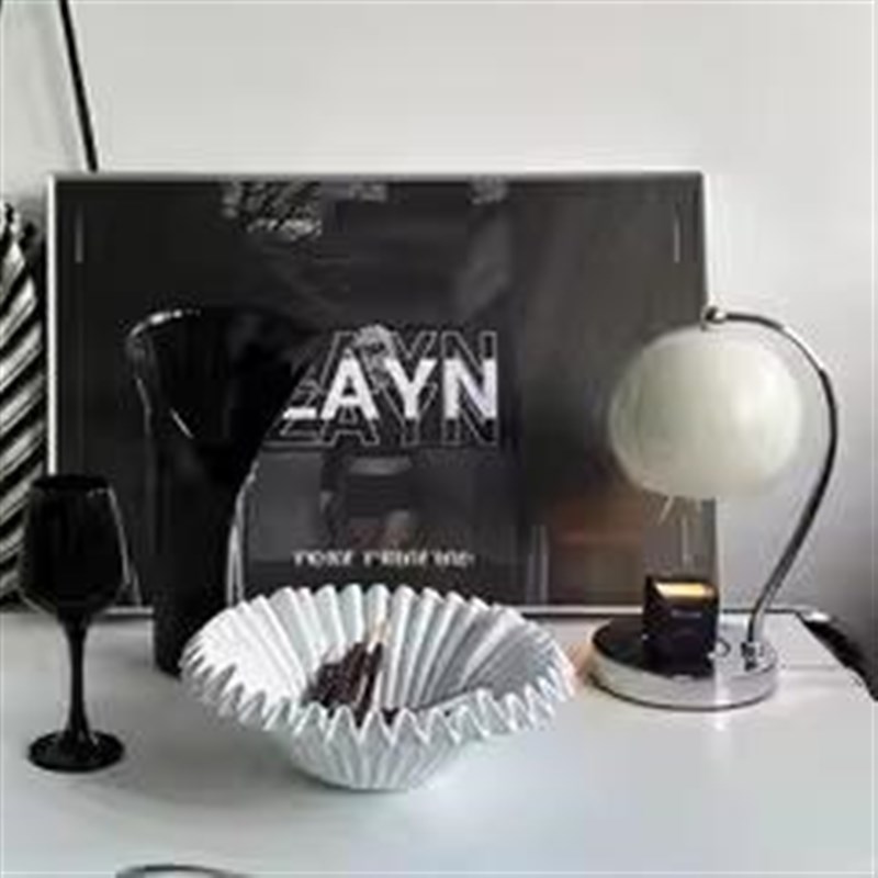 简约现代波浪黑色中古果盘法式果碗餐桌茶几桌面收纳装饰艺术摆件