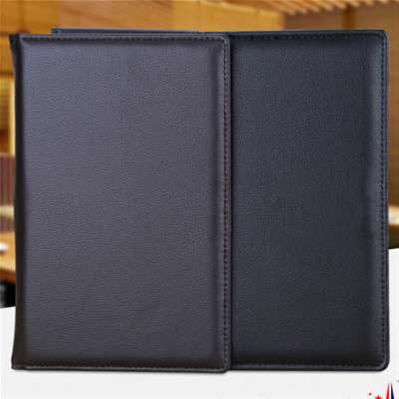 双面皮质A6收银夹磁性单据凭证票据夹商务办公酒店餐厅酒水菜单夹