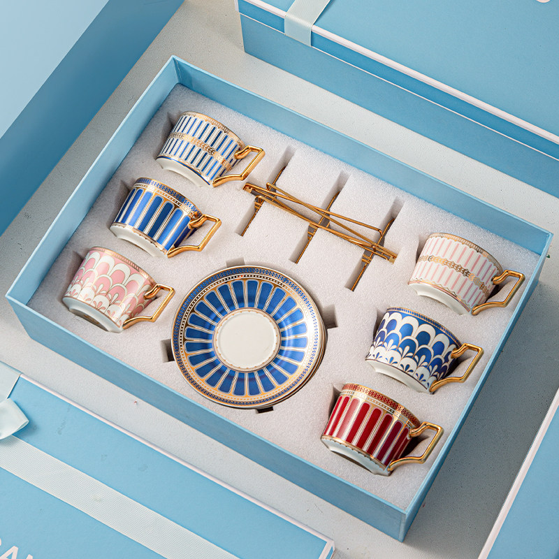 咖啡杯子高档精致骨瓷咖啡杯碟套装英式下午茶具杯子套装礼盒送人