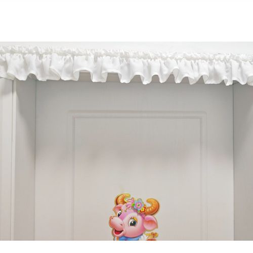 定制魔术贴窗帘幔头花边短帘简约橱柜门帘珠帘轨道遮挡装饰小帘头