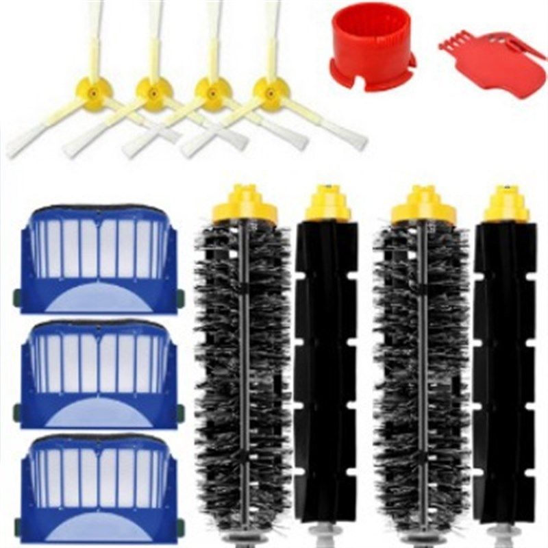 扫地机配件适配iRobot roomba 600系列滤网边刷胶刷配件 清洁耗材