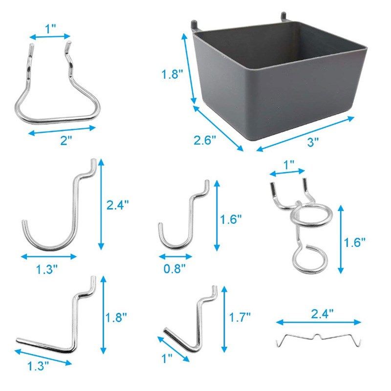 跨境五金工具收纳挂钩80PC超市孔距2.5cm洞洞板零件通用挂件,办公设备/耗材/相关服务,包装机,淘宝优惠券,粉丝福利购,淘宝优惠卷