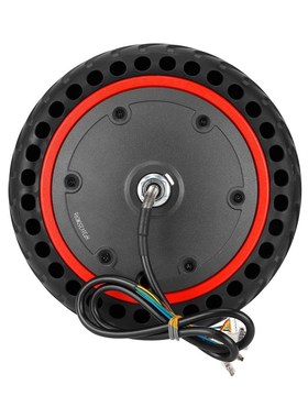 电动滑板车配件二代电机 Pro滑板车电机 36V350W8.5寸红色边电机