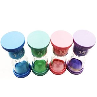 新款时间沙漏计时器一套儿童防摔塑料流沙瓶半个小时的15分钟十分