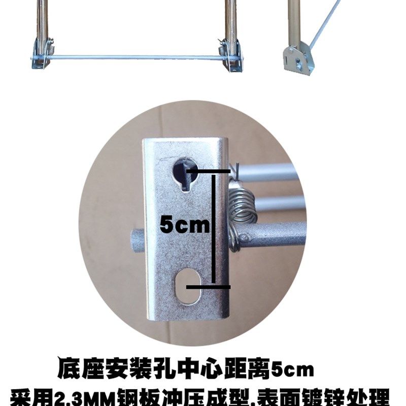 手推车平板车不锈钢把手搬运车折叠扶手小推车活动把配件加厚拉手