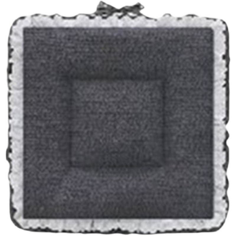 韩国椅垫纯棉亚麻绗缝蕾丝边绑带绳学生坐垫餐桌椅电脑椅加厚布艺