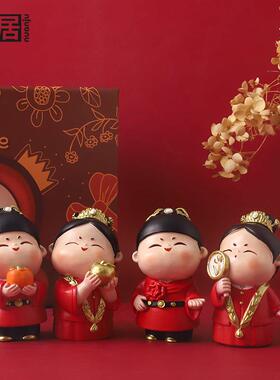 佳偶天成小摆件中式婚礼客厅桌面装饰品摆设送新人新婚结婚礼物女