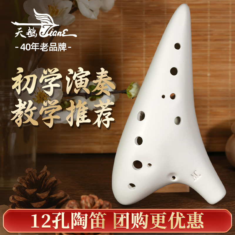 天鹅12孔初学者专用陶笛乐器
