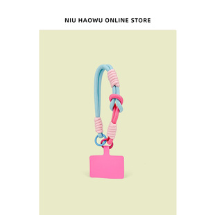 创意短款 手机挂绳手腕绳尼龙编织防丢绳挂件可拆卸钥匙扣手绳礼物