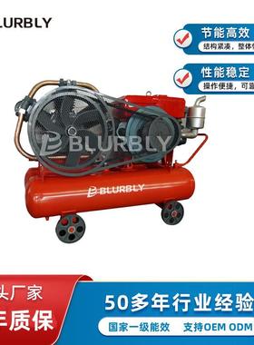 W3128 27hp 7bar 3缸喷漆柴油发动机矿用轮胎打气活塞机