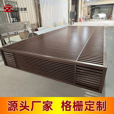 上海不锈钢屏风 室外酒店庭院景观工程镂空不锈钢格栅施工安装