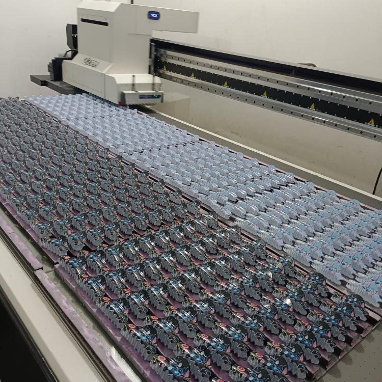 高落差盘发抓夹UV打印机鸡蛋花塑料发夹盘3D数码UV印花机发饰夹子