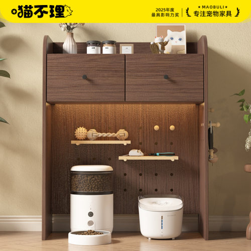 猫食堂猫砂盆上置物架柜宠物用品
