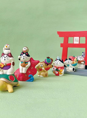 ZAKKA杂货日式猫新春祝福INS创意潮玩微缩礼品DIY家居工艺小摆件