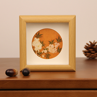 中空画框装裱正方形空框花鸟山水画字画国画斗方木质相框挂墙摆台