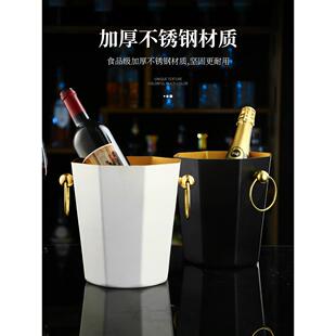 不锈钢冰桶高颜值家用红酒香槟桶商用酒吧KTV啤酒冰块保冷保温桶