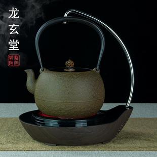 无涂层铸铁壶烧水电陶炉煮茶器自动上水纯手工家用复古茶具 日式
