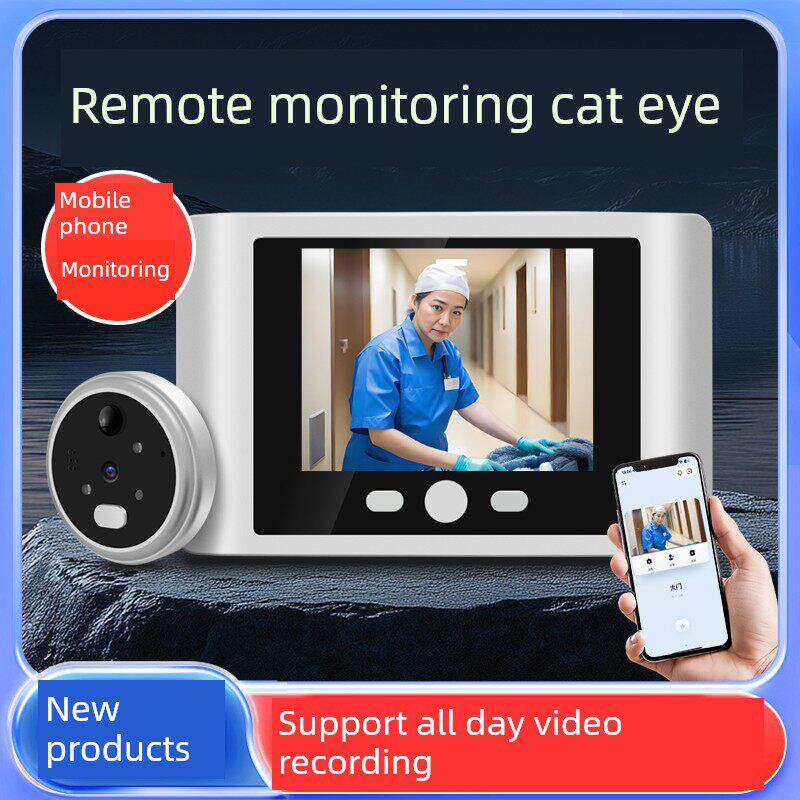 入户防盗门智能电子猫眼摄像头监控家用嵌入式内置免插电手机远程