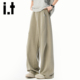 潮牌宽松休闲弯刀裤 男士 春秋季 izzue美式 褶皱垂感伞兵休闲裤