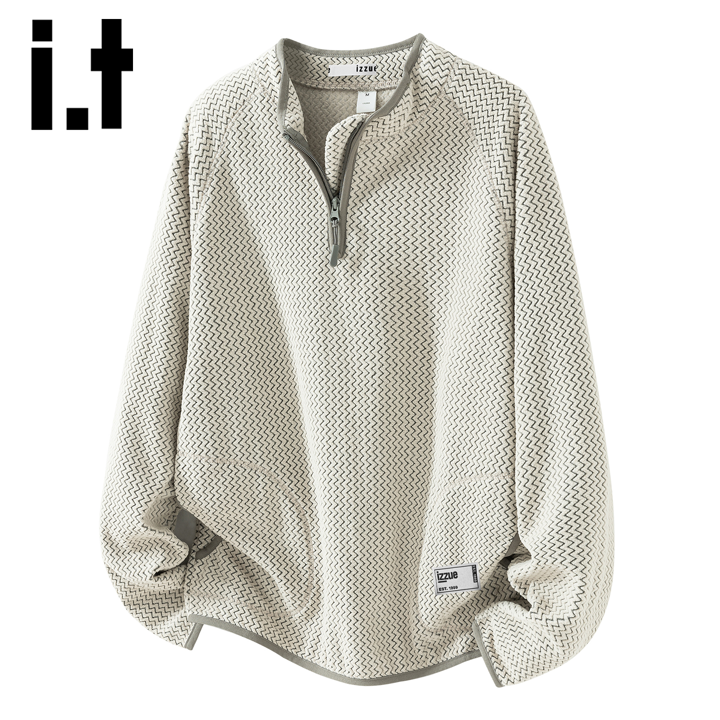 itizzue高级感半拉链卫衣男士