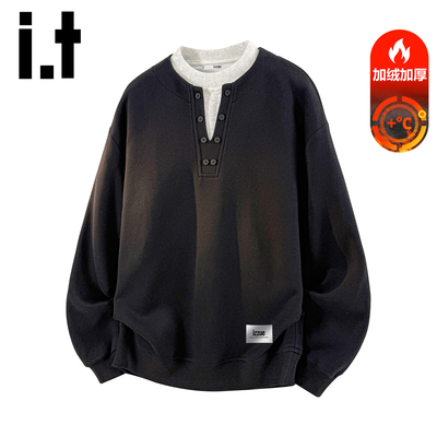 itizzue美式潮牌男款秋冬加绒