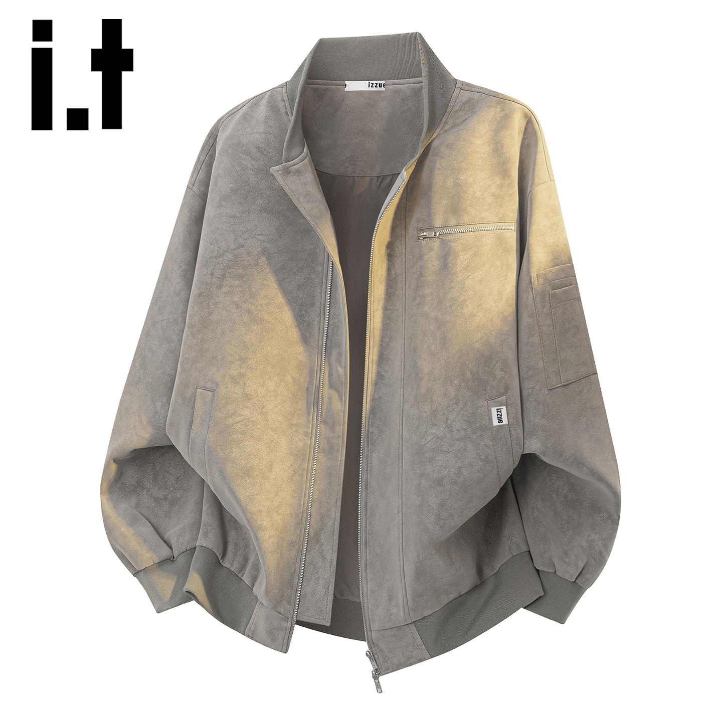 itizzue美式vintage棒球服男秋