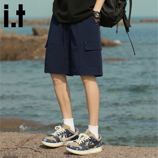 夏季 男士 健身跑步运动裤 子2026新款 直筒五分裤 izzue官方短裤