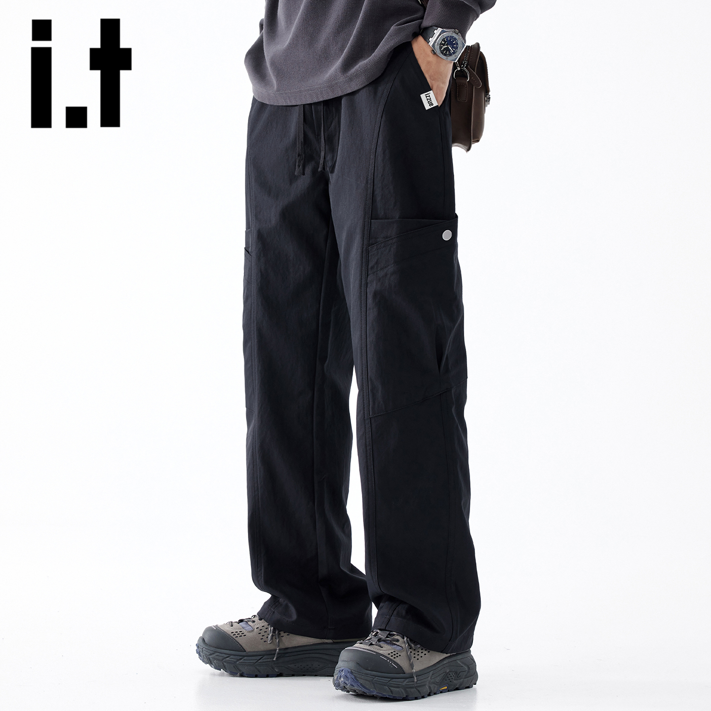 itizzue美式工装休闲直筒裤