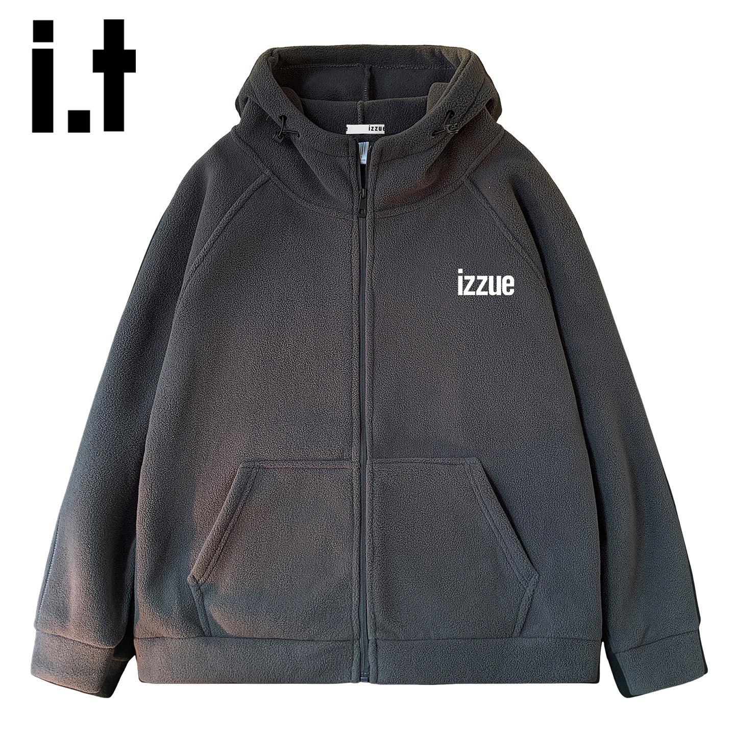 itizzue秋冬新款加厚连帽卫衣男