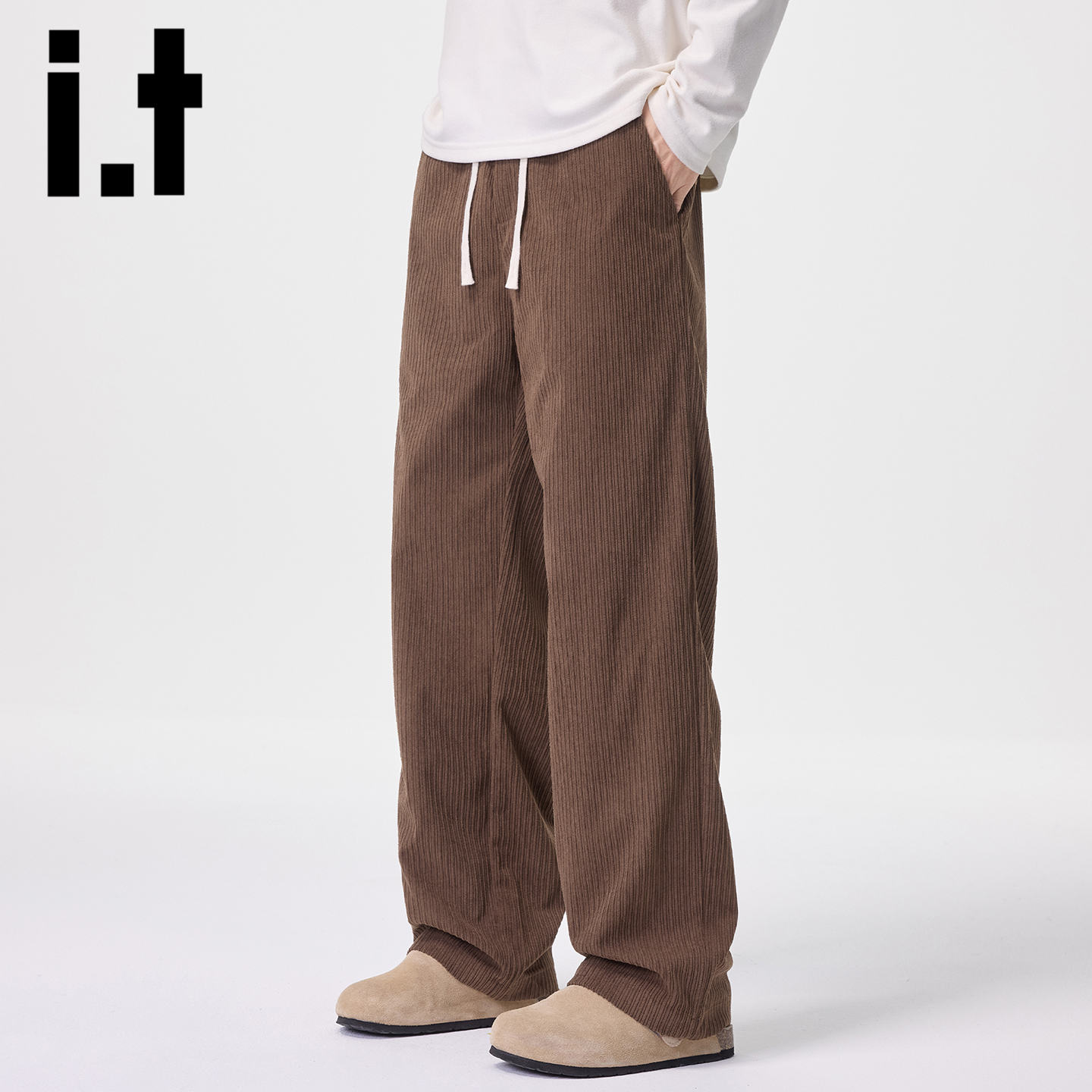 it美式复古灯芯绒休闲裤男款