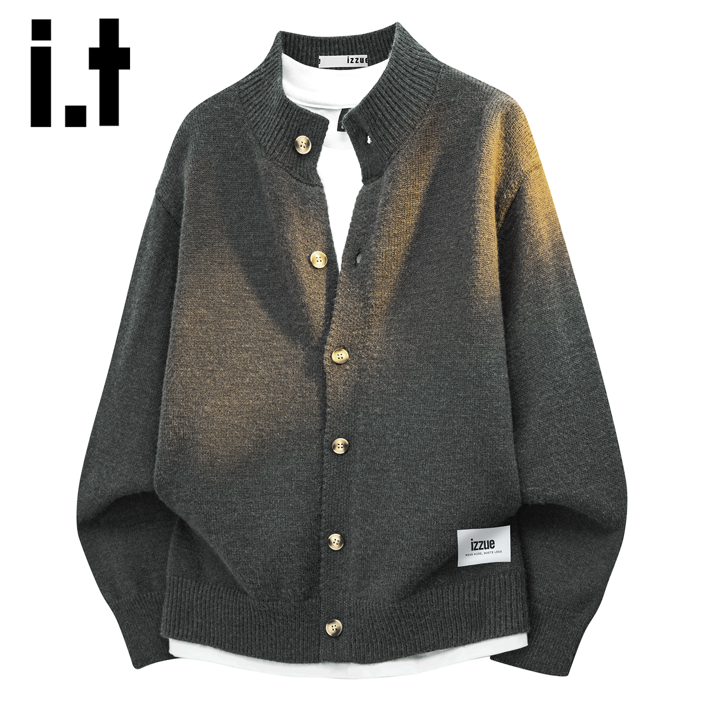 itizzue美式潮牌开衫毛衣男款