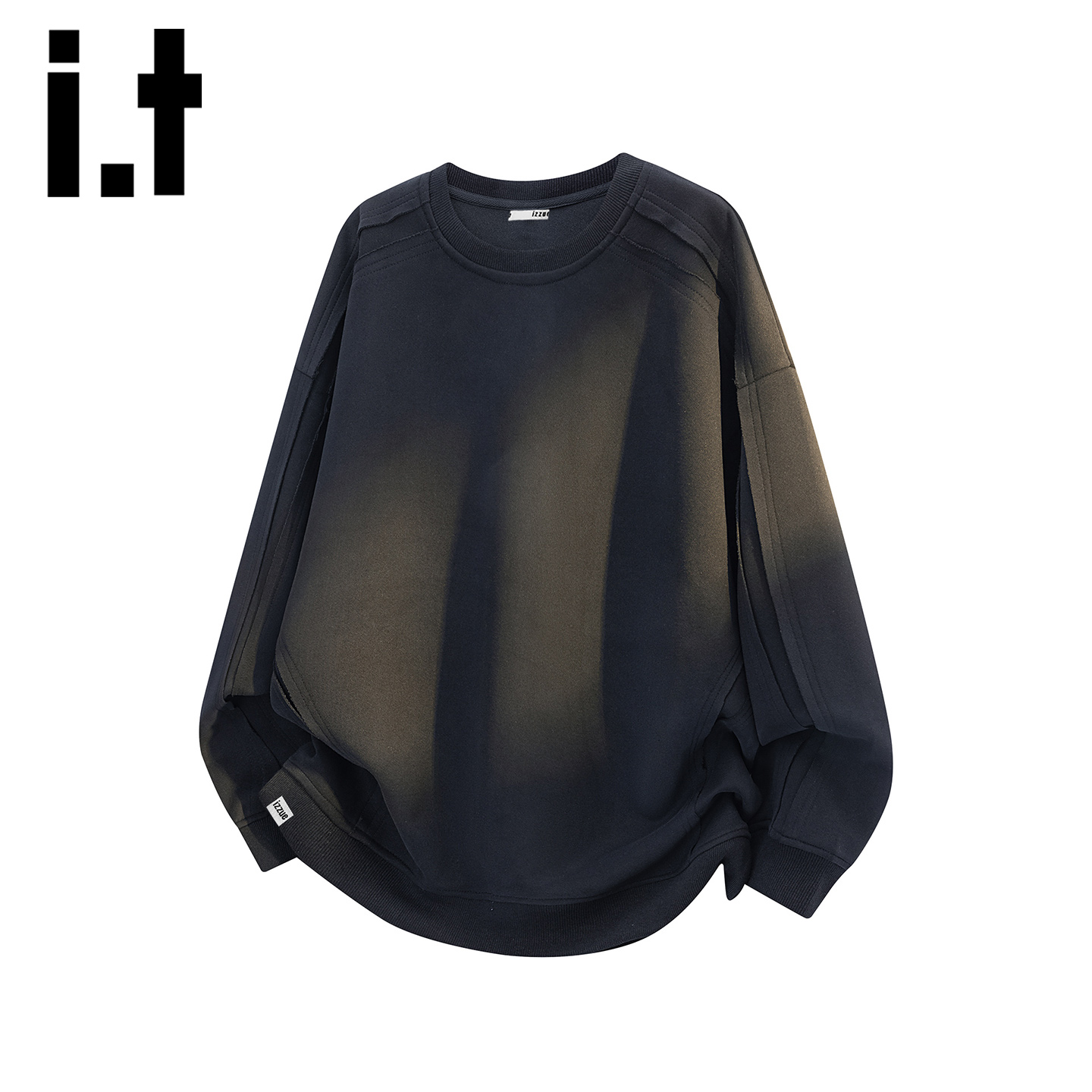 itizzue美式复古圆领卫衣男