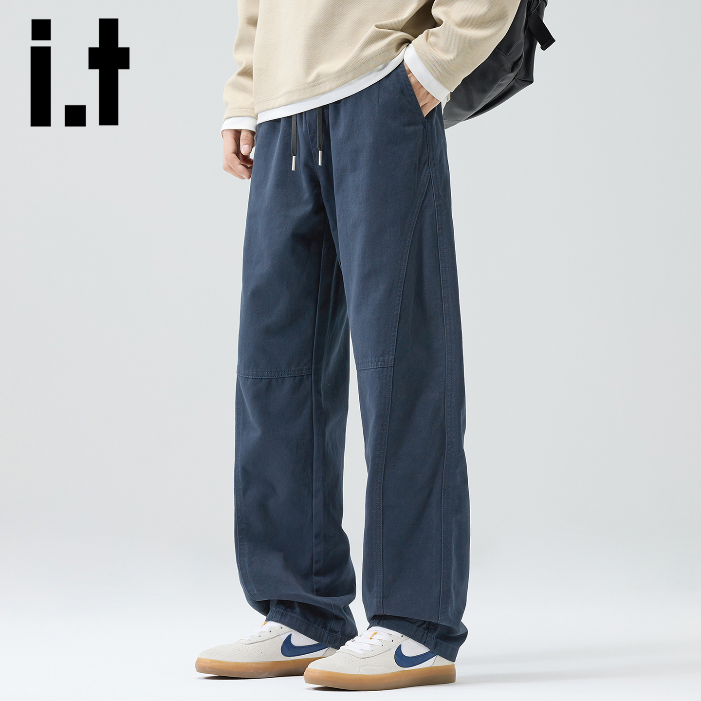 itizzue纯棉工装休闲裤男士秋冬