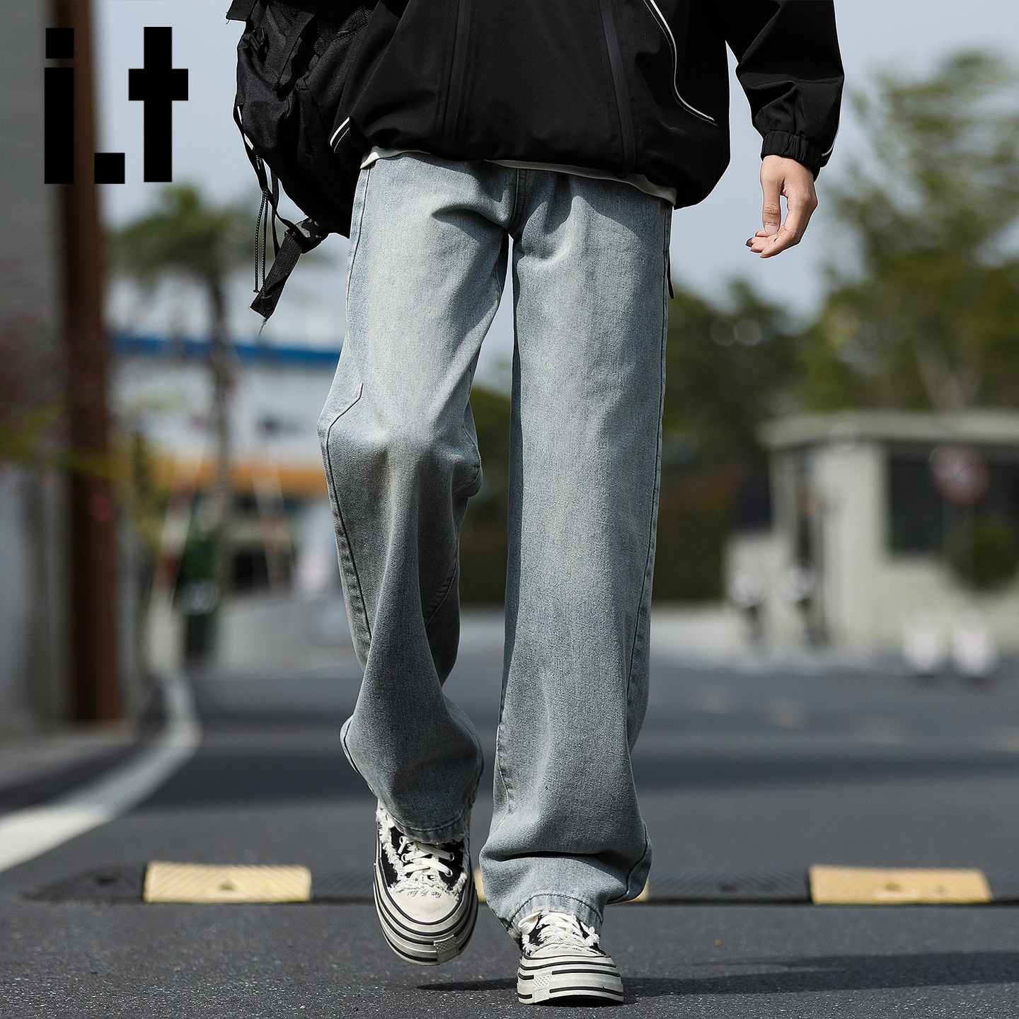 itizzue美式高街牛仔裤男士