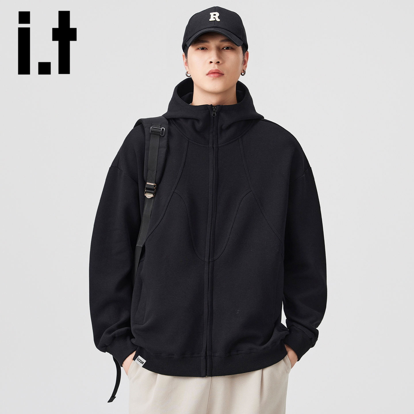 itizzue重磅开衫卫衣男秋冬季