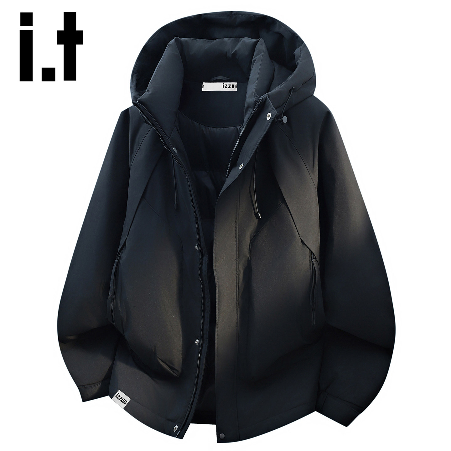 itizzue连帽羽绒服男士冲锋衣