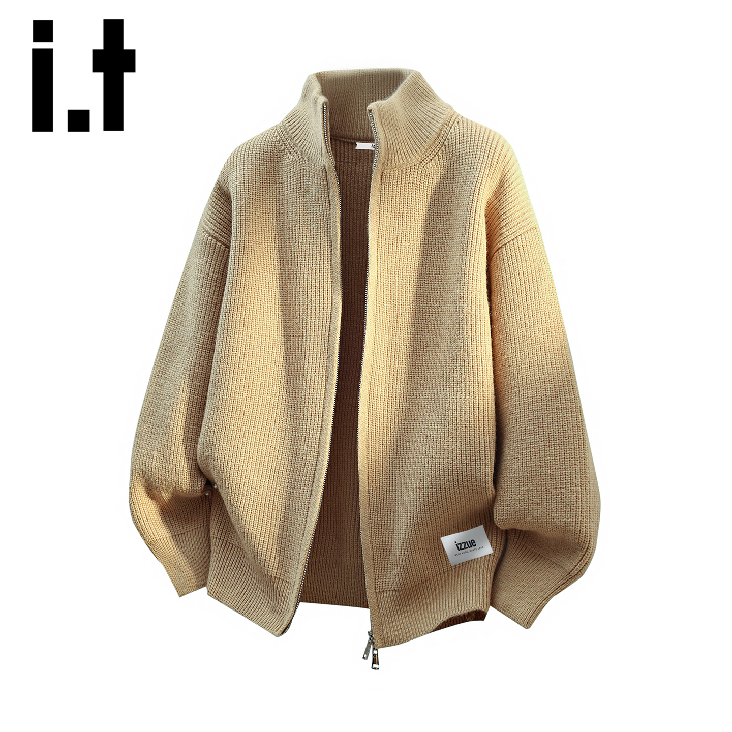 itizzue慵懒风开衫毛衣外套男款