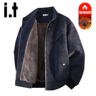 加绒加厚保暖高级感痞帅皮夹克潮Y 皮衣外套男士 izzue2025新款