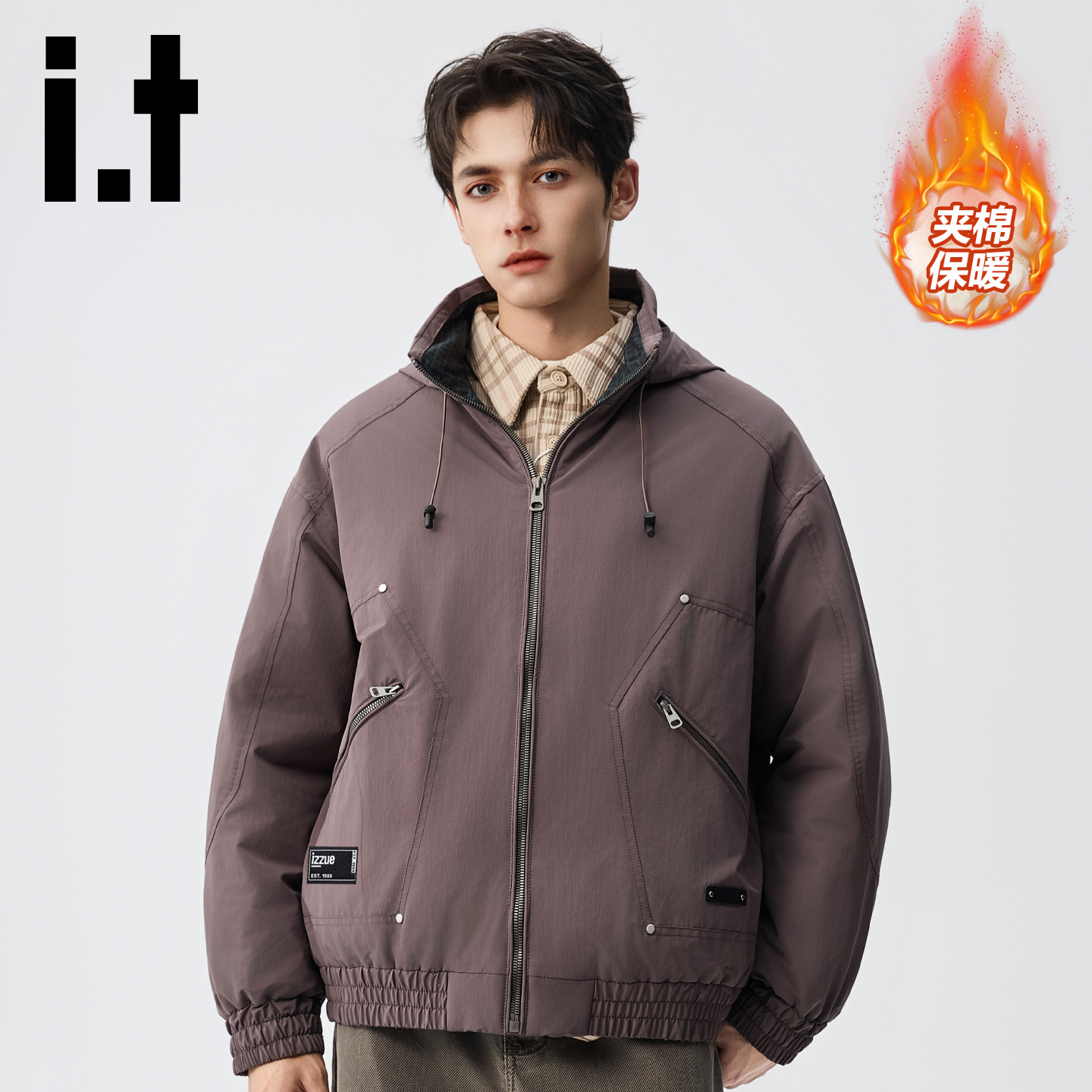 it棉服男户外冲锋外套防寒服