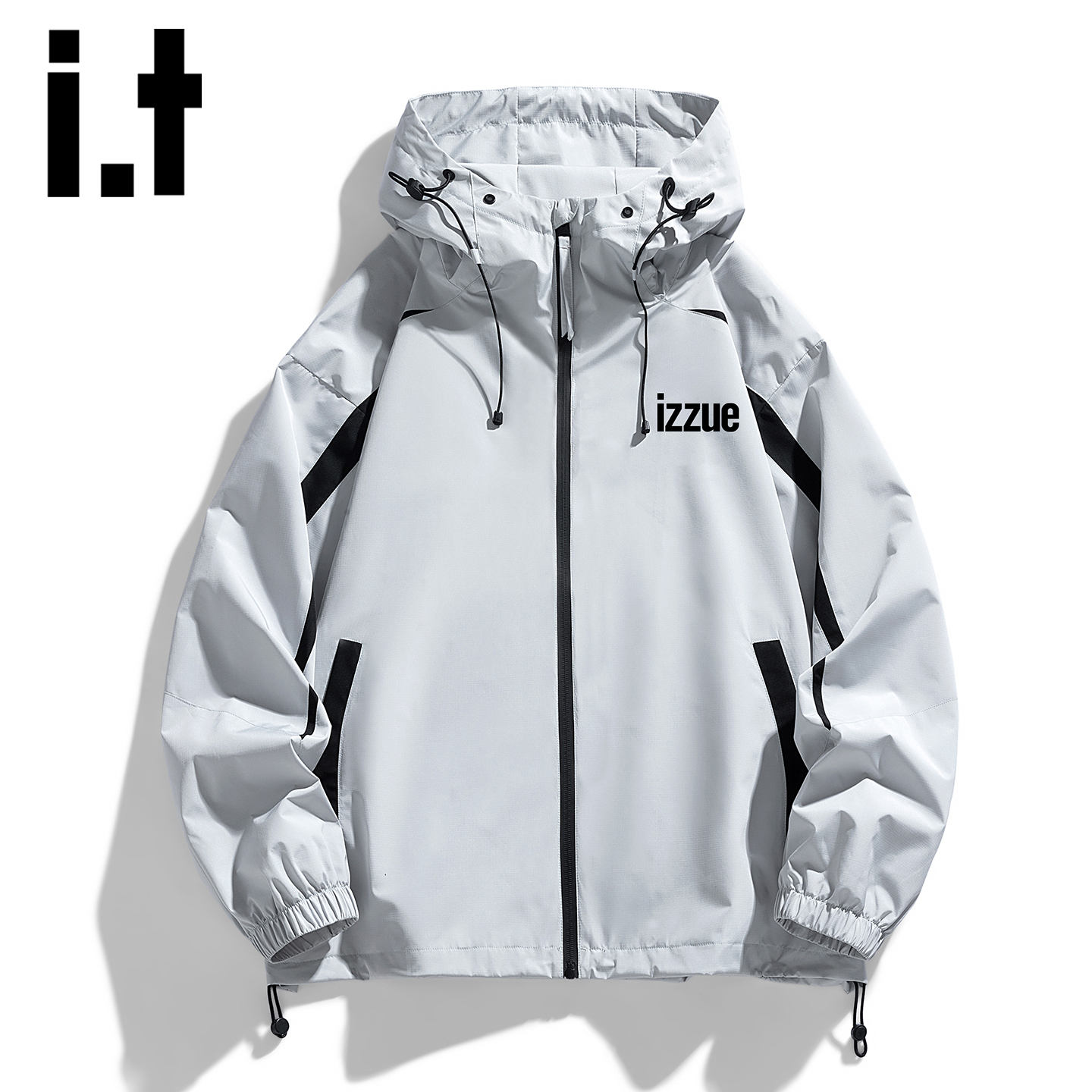 itizzue户外机能风连帽夹克男秋