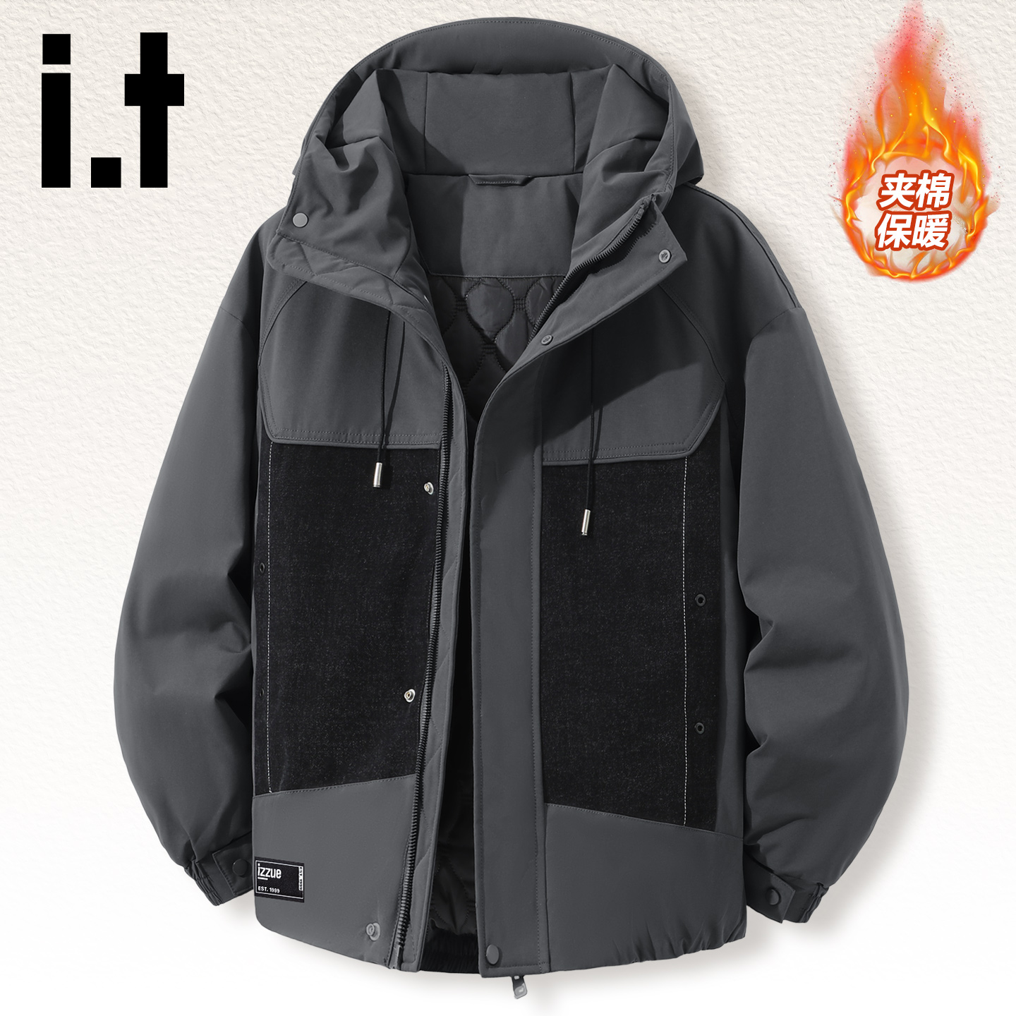 it棉服男潮牌复古风棉袄