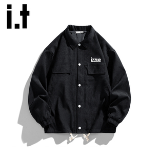 潮牌痞帅休闲工装 高级感灯芯绒夹克男2025秋季 美式 外套Y izzue