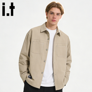 男高级感耐磨工装 polo衫 外套春季 新款 流行衬衫 izzue官方长袖