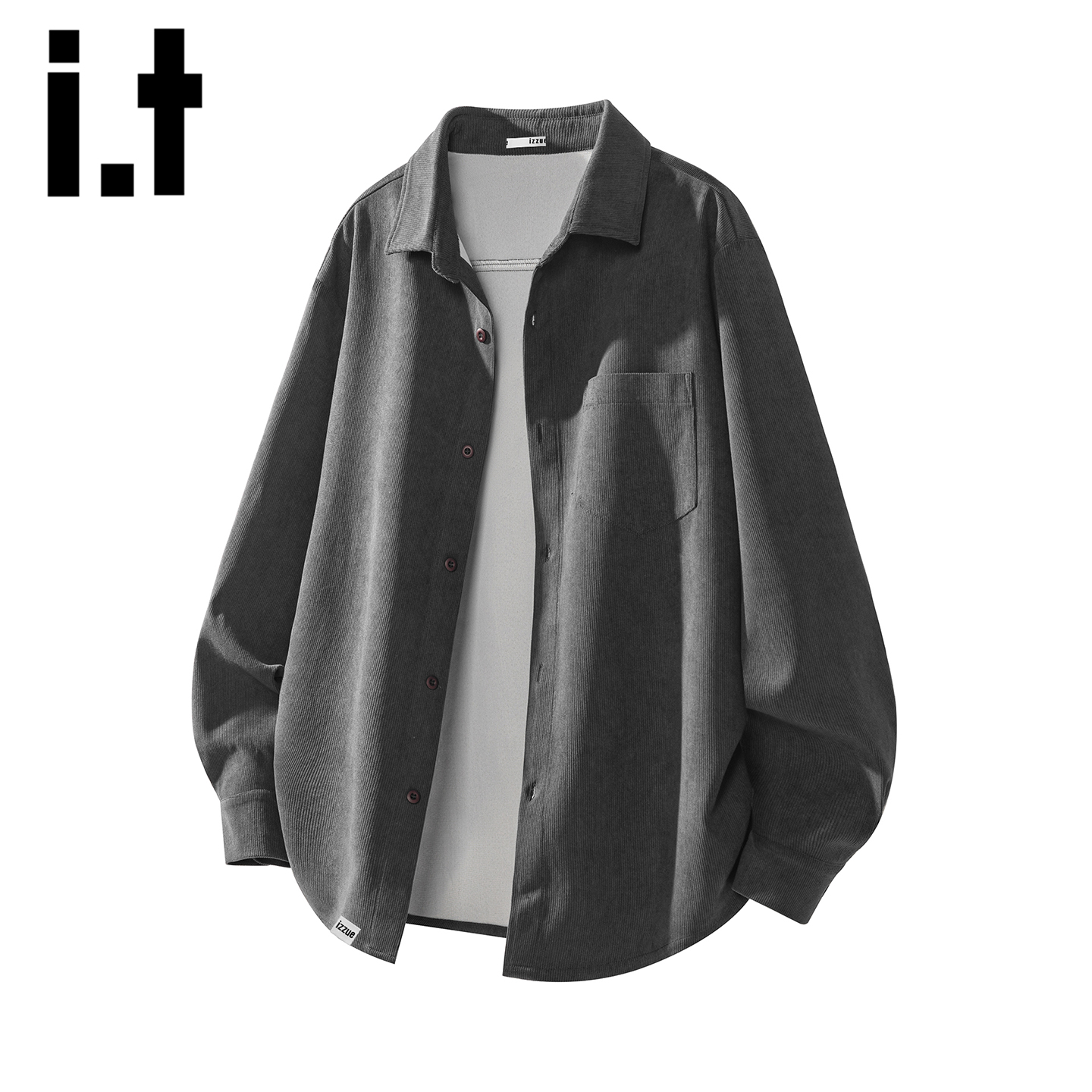 itizzue灯芯绒衬衫外套男款